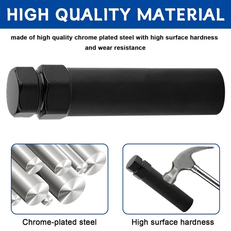 HULI Small 6 Spline Lug Nut Socket,Wheel Lock Key for 19 mm (3/4 Inch) & 21 mm (13/16 Inch) Hex Socket Wrench,Wheel Lock Removal Tool Replacement Aftermarket 6Spline Lug Nuts (Small 6 Spline) - Image 4